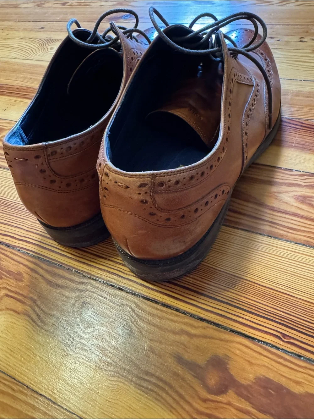 Cole Haan Brown Leather Wingtip Oxfords